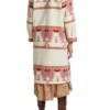 Beth Dutton Pink Printed Coat back view