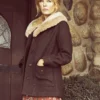 Beth Dutton Yellowstone Shearling Wool Coat