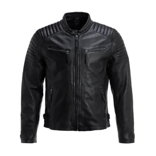 Men's Chester Quilted Black Jacket - Image 5