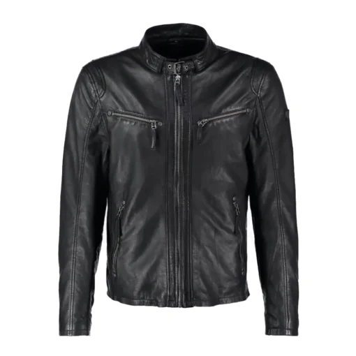 Cobie Classic Black Motorcycle Leather Jacket