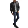 Cobie Classic Black Motorcycle Leather Jacket