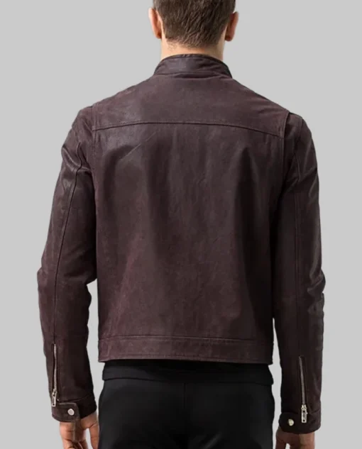 Men's Asher Dark Maroon Jacket - Image 2
