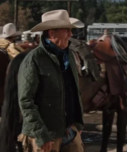 John Dutton Green Quilted Jacket Yellowstone