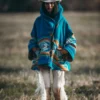 Beth Dutton Yellowstone coat with Southwestern Aztec pattern and hood