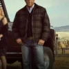 Kevin Costner Yellowstone John Dutton Plaid Jacket full view