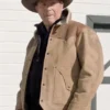 Kevin Costner Yellowstone John Dutton Raw Leather Jacket