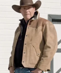 Kevin Costner Yellowstone John Dutton Raw Leather Jacket