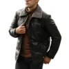 a man in a black puffer jacket
