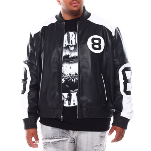 The 8 Ball Black Bomber Leather Jacket