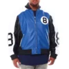 Mens 8 Ball Genuine Leather Jacket BT Blue 1 image