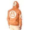 Mens 8 Ball Light Brown Bomber Leather Jacket 2 image