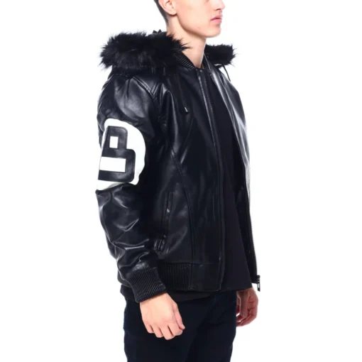 David Puddy 8 Ball Black Fur Hood Jacket - Image 3