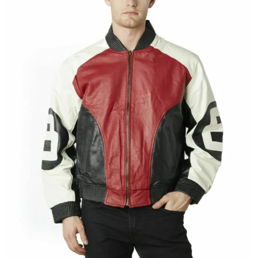 Men's 8 Ball Red Leather Jacket