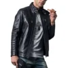 Men’s Genuine Sheepskin Biker Leather Jacket