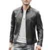 Men’s Iconic Basic Black Leather Jacket