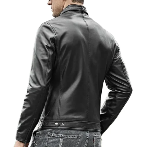 Men’s Iconic Basic Black Leather Jacket