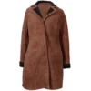 Monica Dutton Yellowstone Dark Brown Suede Coat
