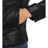 Onsal Classic Black Cafe Racer Leather Jacket 4 image