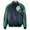 Pelle Pelle Classic Soda Club Plush Green Navy Leather Jacket front view image