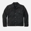 Rip-wheeler-yellowstone-black-cotton-jacket-with-y-logo-on-chest front view