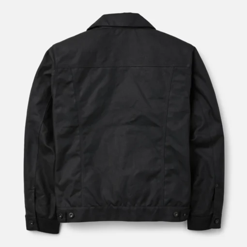 Rip-wheeler-yellowstone-black-cotton-jacket-with-y-logo-on-chest back view