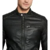 Rocky Mens Casual Black Biker Leather Jacket 2 image