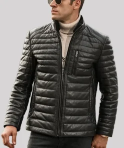 Material: Real Leather Internal Lining: Shearling Front Style: Zip Fastening Collar: Fur Collar Cuffs : Rib Knitted Hemline Pockets: Outside & Inside Pockets Color: Black