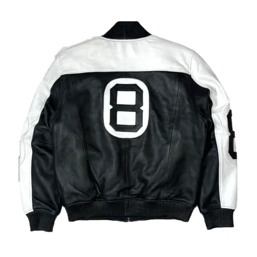 The 8 Ball Black Bomber Leather Jacket - Image 4