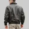 Material: Real Leather Internal Lining: Polyester Front Style: Zip Fastening Collar: Shearling Collar Cuffs : Rib Knitted Hemline Pockets: Outside & Inside Pockets Color: Black