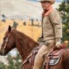 John Dutton Yellowstone Beige Jacket - Kevin Costner Cowboy Western Jacket from Yellowstone TV Show