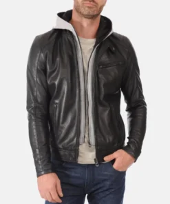 Men’s Alpha Black Hooded Jacket