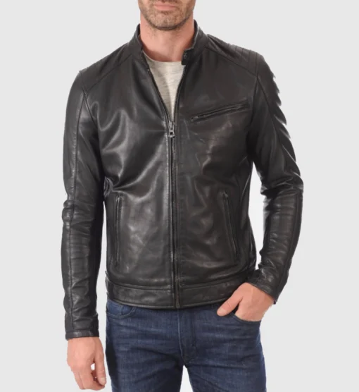 Men’s Alpha Black Hooded Jacket - Image 3