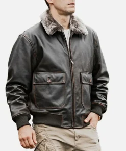 Men’s Black Cowhide Shearling Jacket