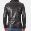 Mens Kansas Black Genuine Buffalo Leather Jacket 1 image