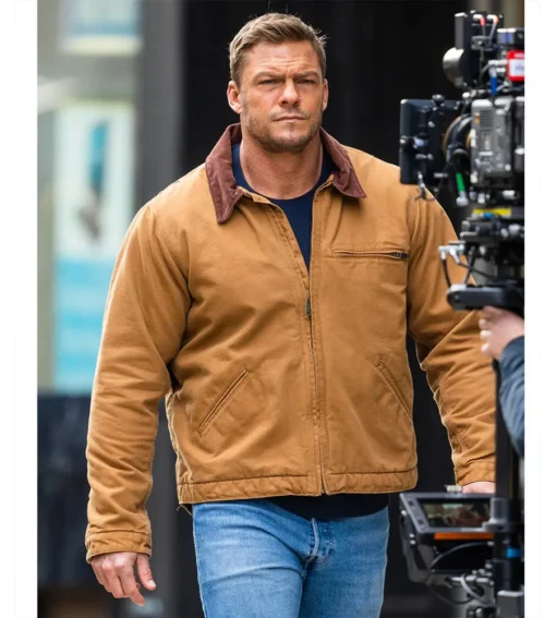 Reacher S2 Alan Ritchson Brown Cotton Jacket 1