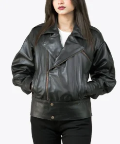 Women’s Biker Black Leather Jacket
