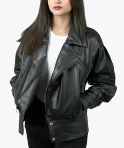Women’s Biker Black Leather Jacket