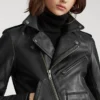 Women’s Black Biker Real Soft Leather Jacket