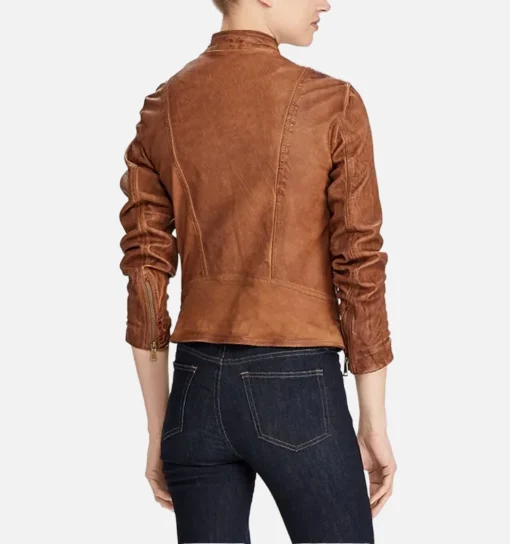 Women’s Iconic Brown Sheepskin Jacket - Image 2