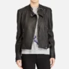 Women’s Biker Style Black Leather Jacket