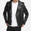 show sku Andrew Moto Black Leather Jacket image