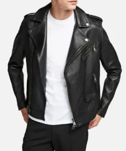 Men's Black Motorcycle Jacket