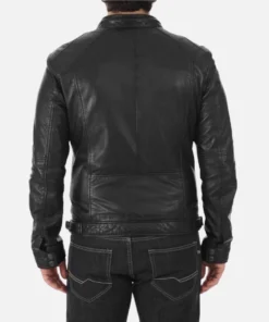 Men’s Black Leather Biker Jacket