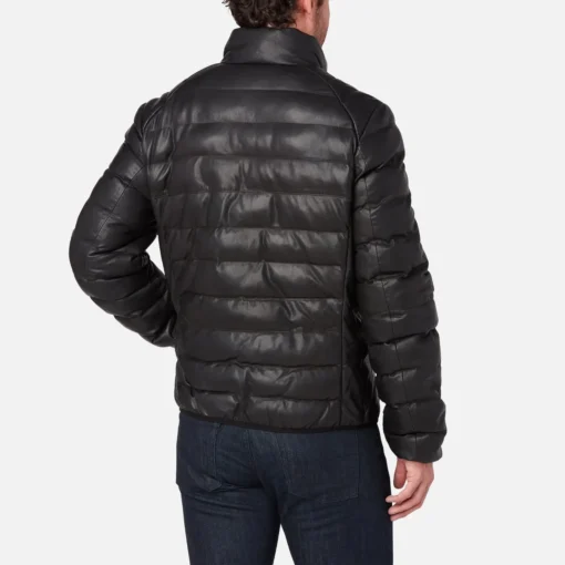 Men’s Western Black Puffer Jacket - Image 2