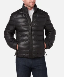 Men’s Western Black Puffer Jacket