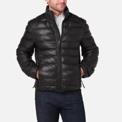 Men’s Western Black Puffer Jacket