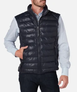 Men’s Western Navy Puffer Vest